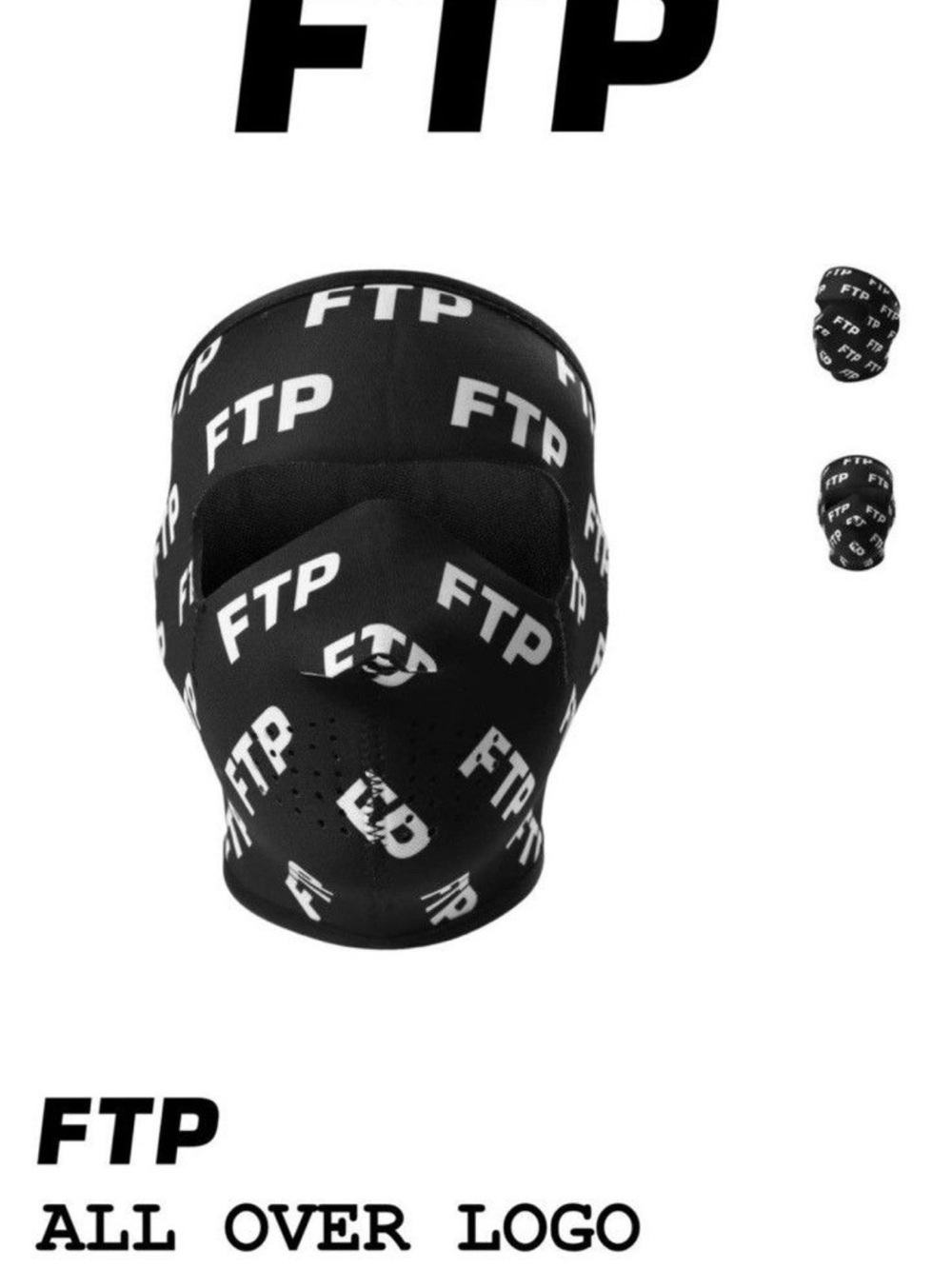 Set Of 2 FTP All Over & Logo Face Masks - Neoprene F-Tec Blizzard - Brand New - Picture 5 of 7